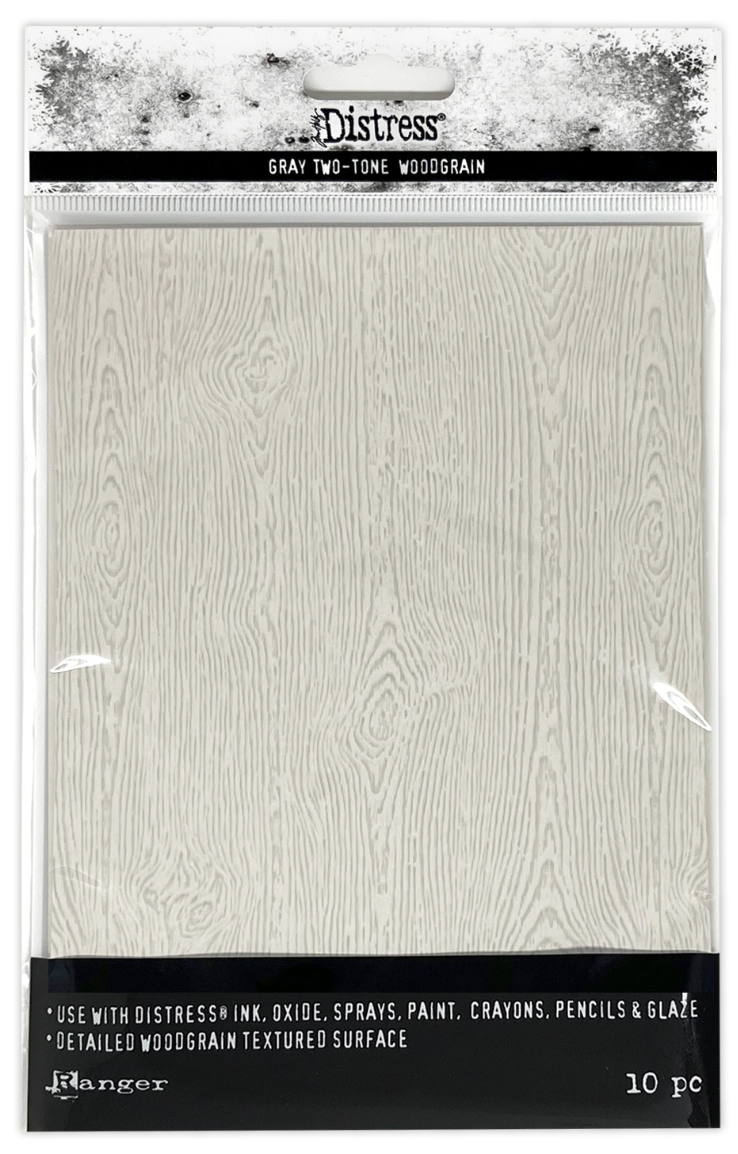 5x7 - Distress Gray Two-Tone Woodgrain Cardstock - 10 Pack