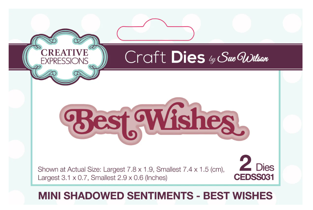 Best Wishes - Mini Shadowed Sentiments Die