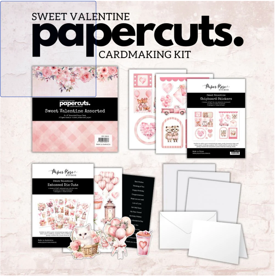 NO BAG - Sweet Valentine - Papercuts Cardmaking Kit