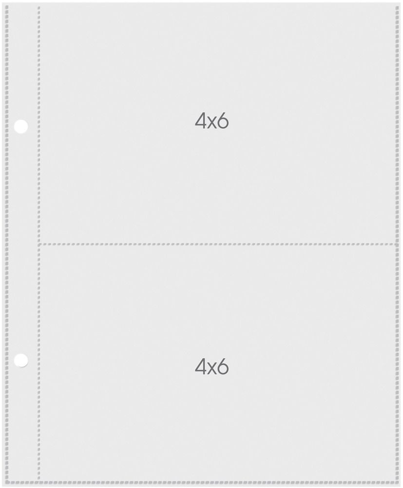 4x6 Pockets - 6x8 Pocket Pages for 6x8 Binders
