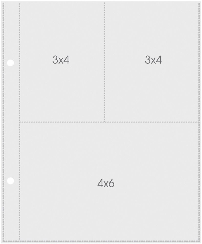 3x4/4x6 Pockets - 6x8 Pocket Pages for 6x8 Binders