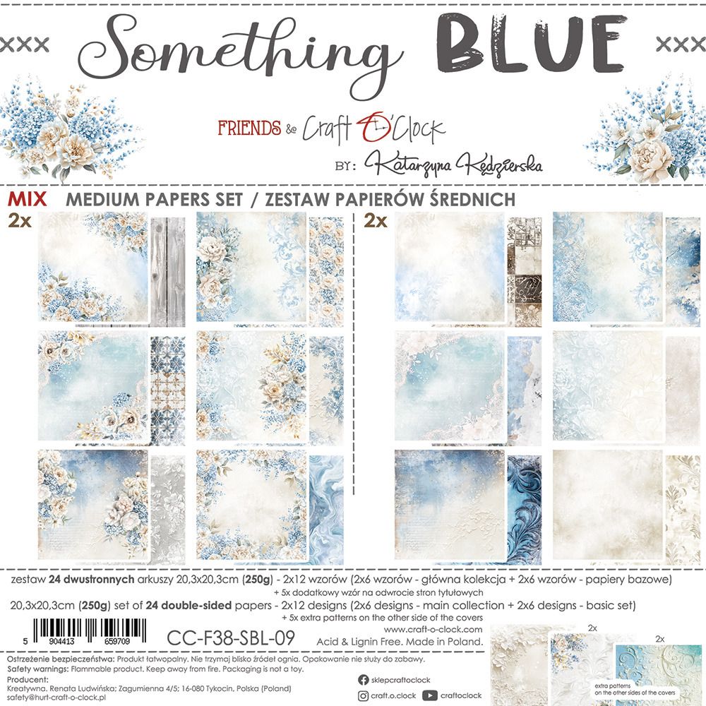 8x8 Mix Paper Pad - Something Blue Collection