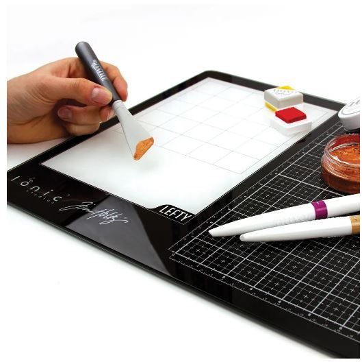 Left-Handed Glass Media Mat - Tim Holtz