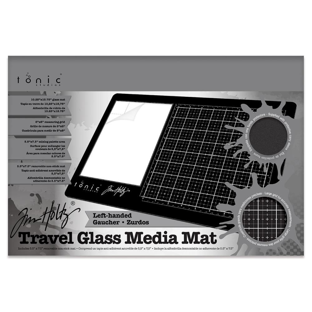 Left-handed - Travel Glass Media Mat - Tim Holtz