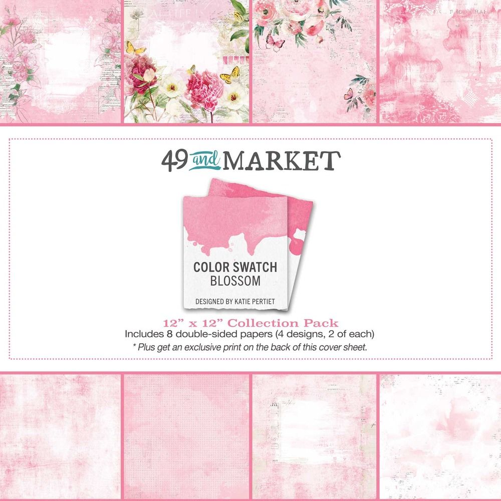 12x12 Paper Pack - Color Swatch Blossom Collection