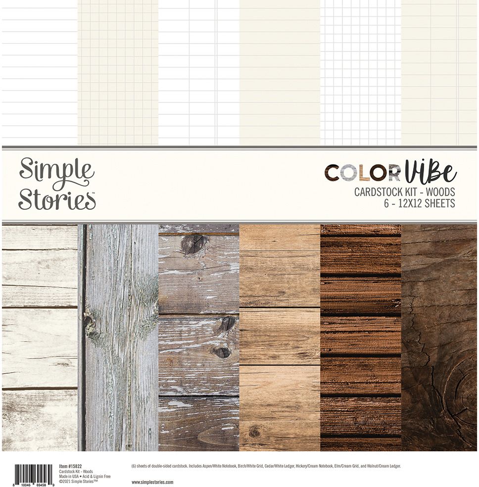 12x12 Cardstock Kit - Woods