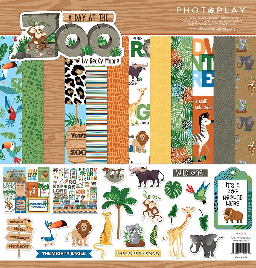 12x12 Collection Pack - A Day at the Zoo Collection