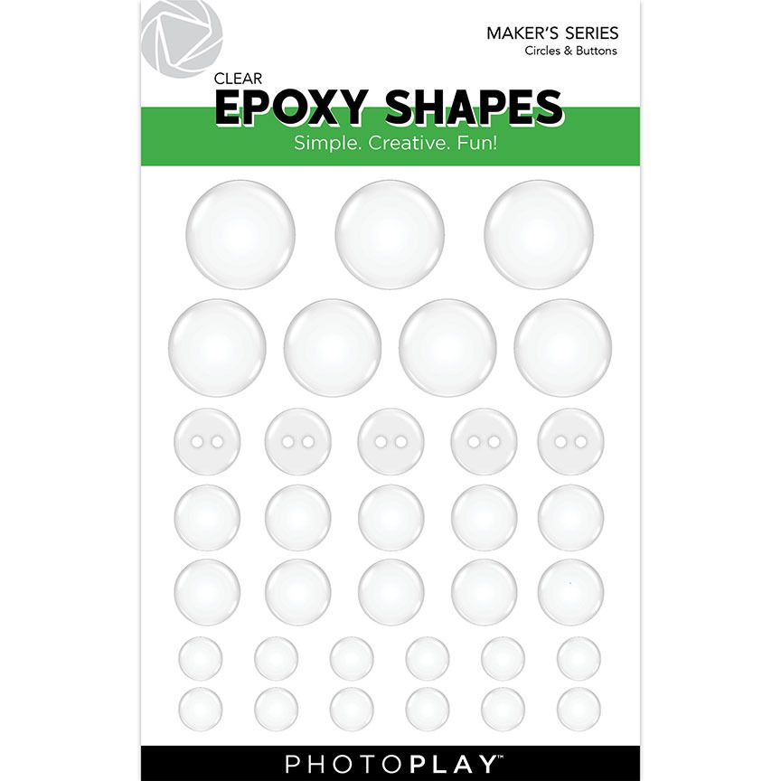 Circles &amp; Buttons Without Die - Clear Epoxy Shapes
