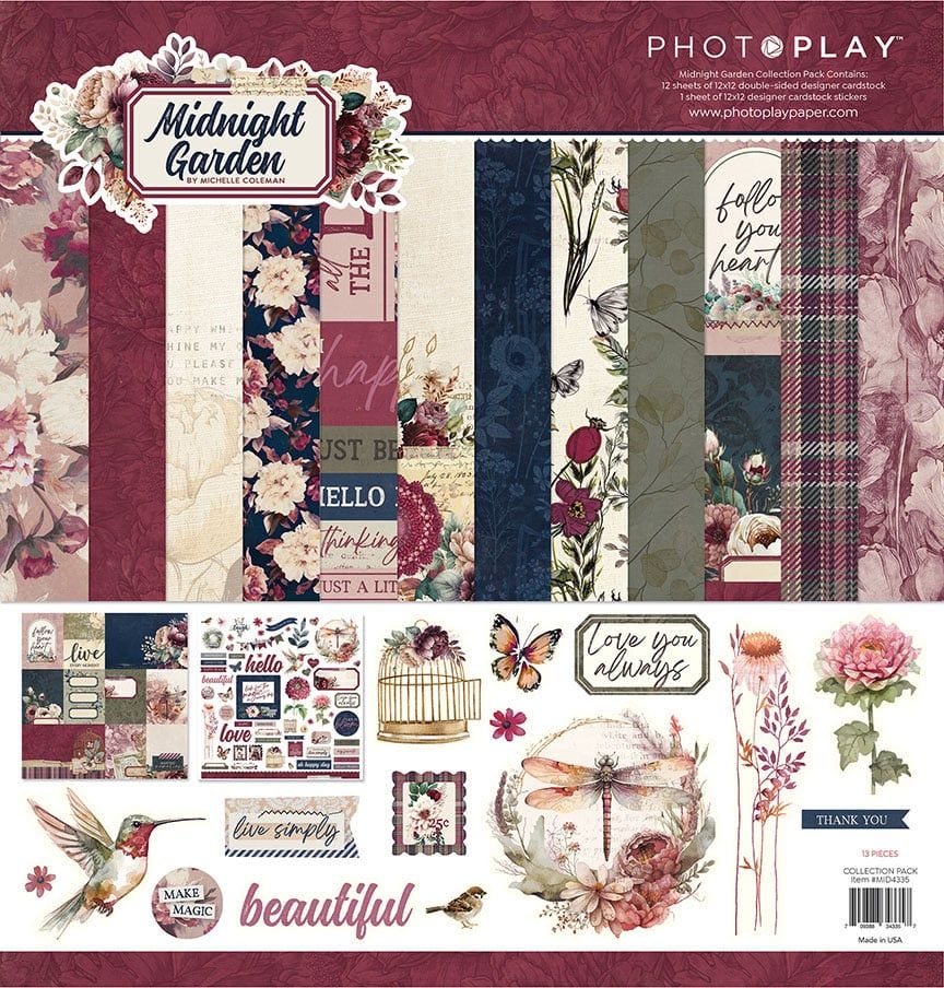 12x12 Collection Pack - Midnight Garden Collection