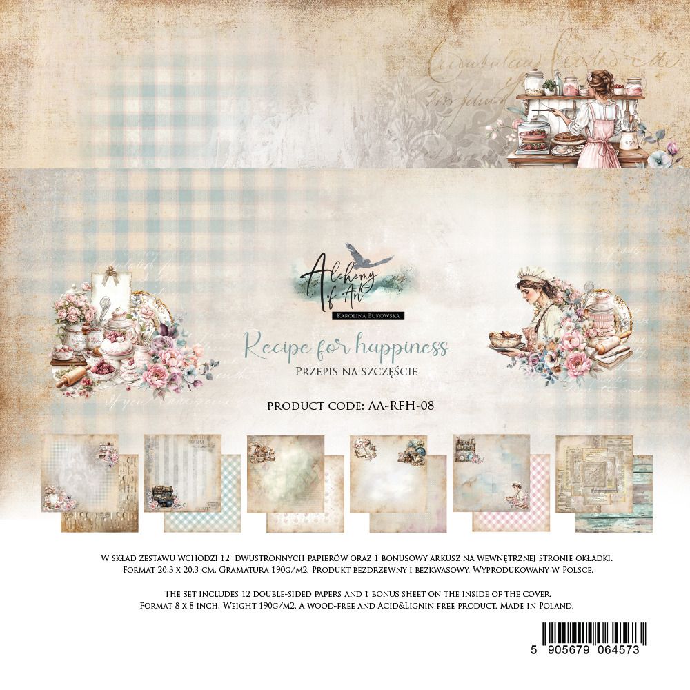 8x8 Paper Collection - Recipe for Happiness Collection