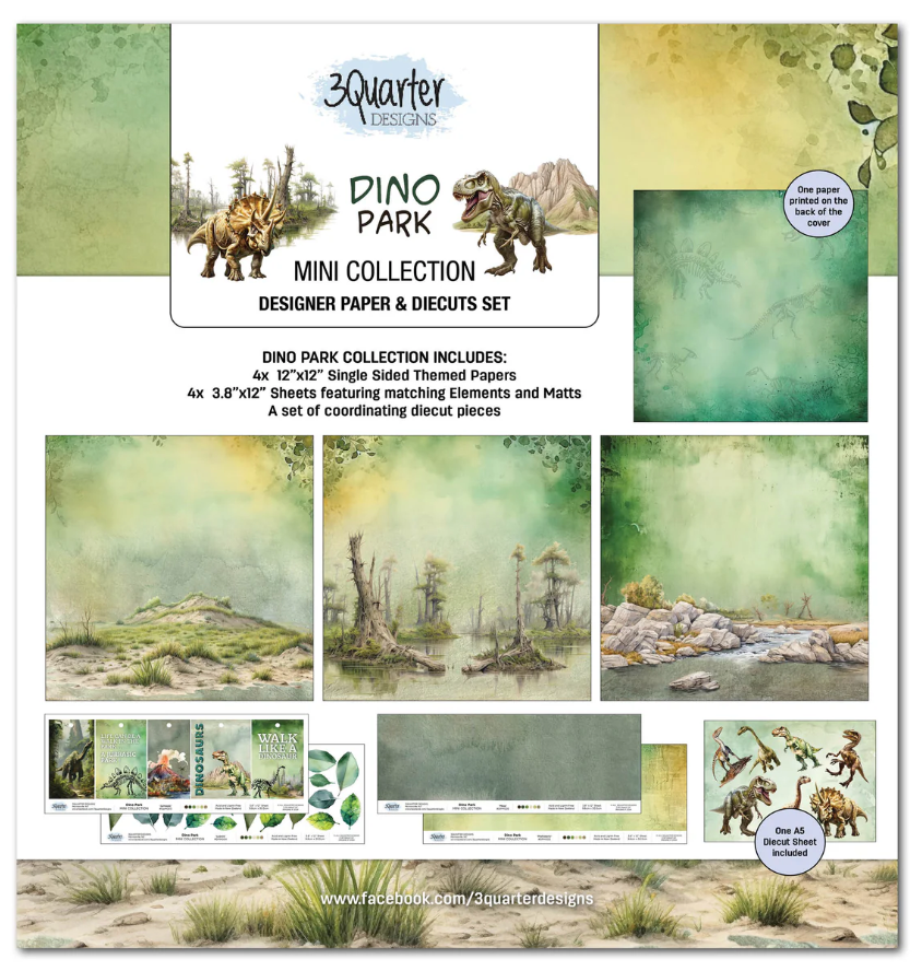 12x12 Paper &amp; Diecuts Set - Dino Park Mini Collection