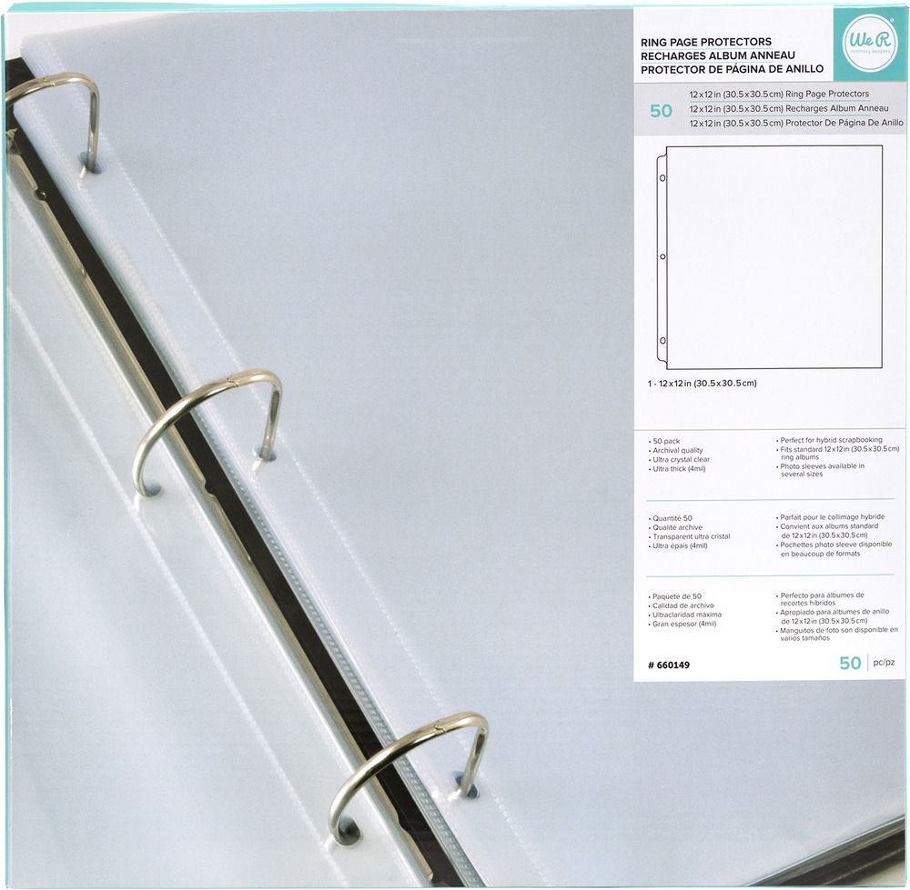 12x12 Page Protectors - 50-pack