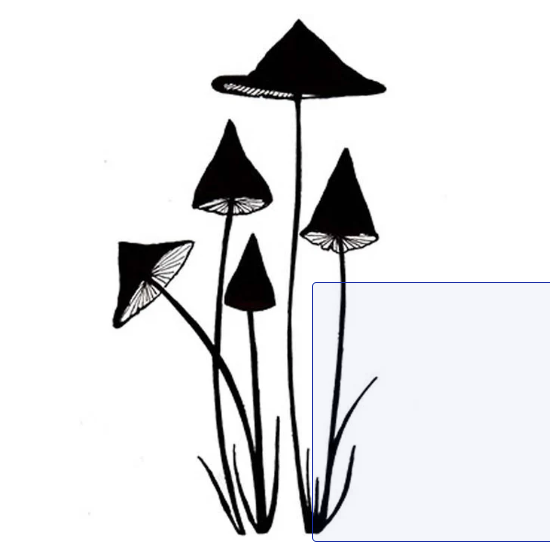 Slender Mushrooms Mini - Stamp
