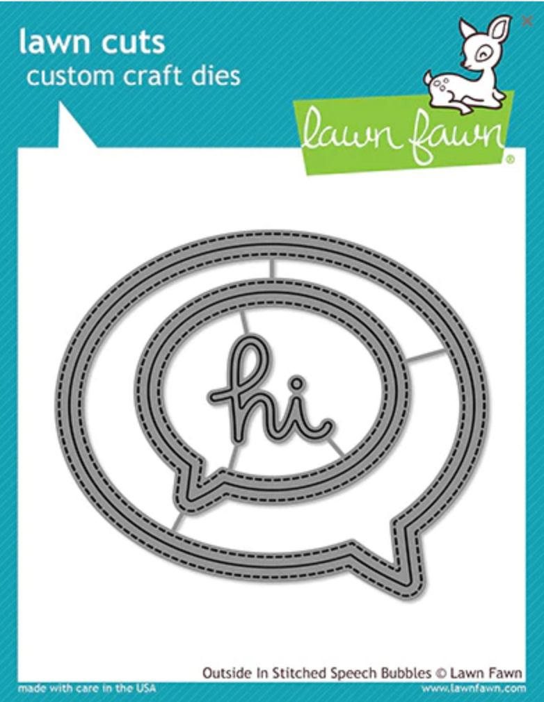 Outside In Stitched Speech Bubbles - Die Set