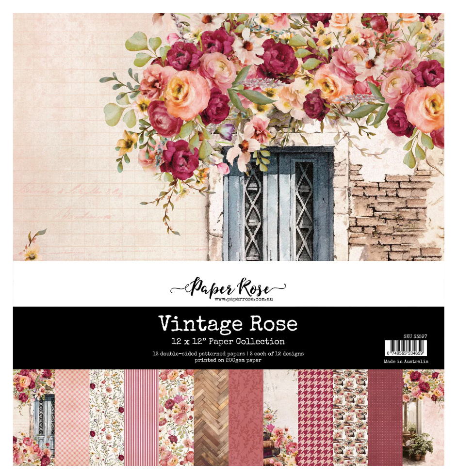 12x12 Paper Collection - Vintage Rose Collection