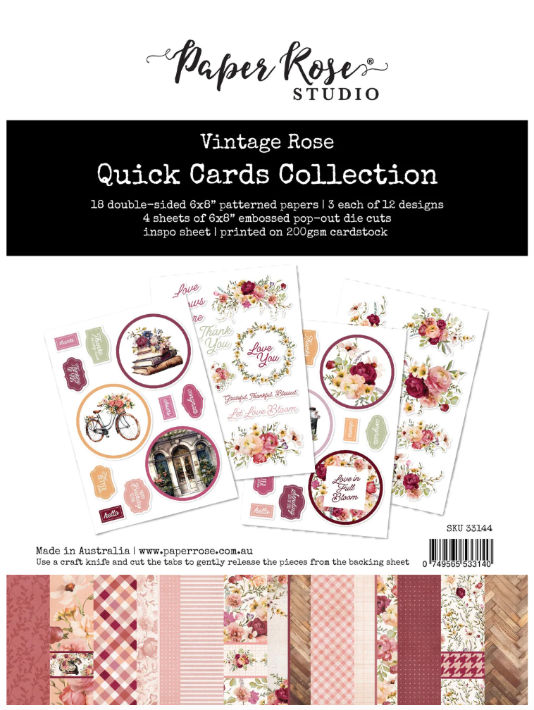 Quick Cards Cardmaking Kit - Vintage Rose Collection
