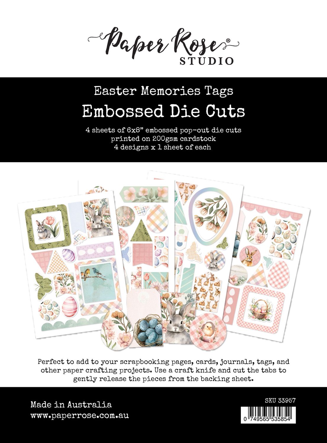 Tags - Embossed Die Cuts - Easter Memories Collection
