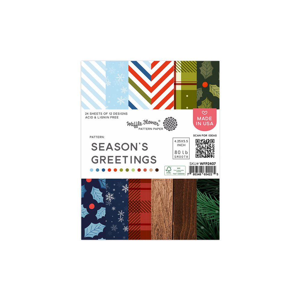 Season&#39;s Greetings - Patterned Paper Pad