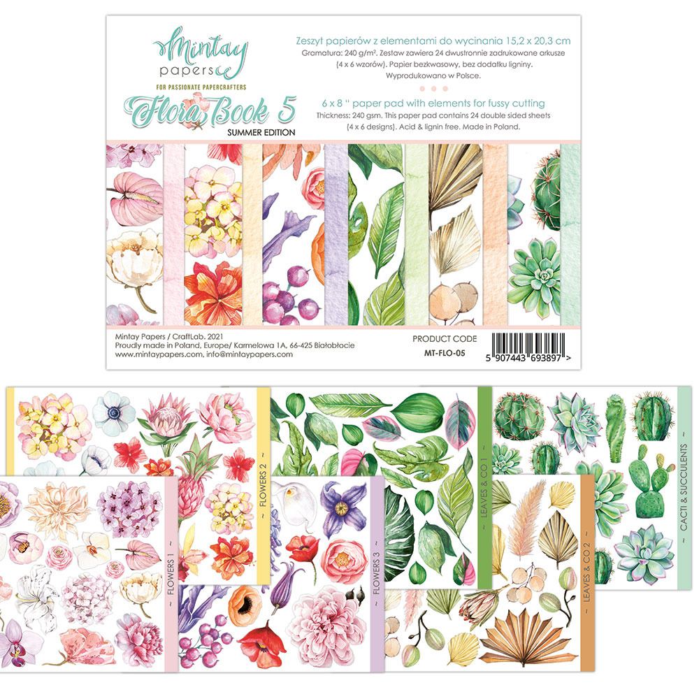 Flora Book 5 - Summer Edition - 6x8 Paper Pad - Book Series