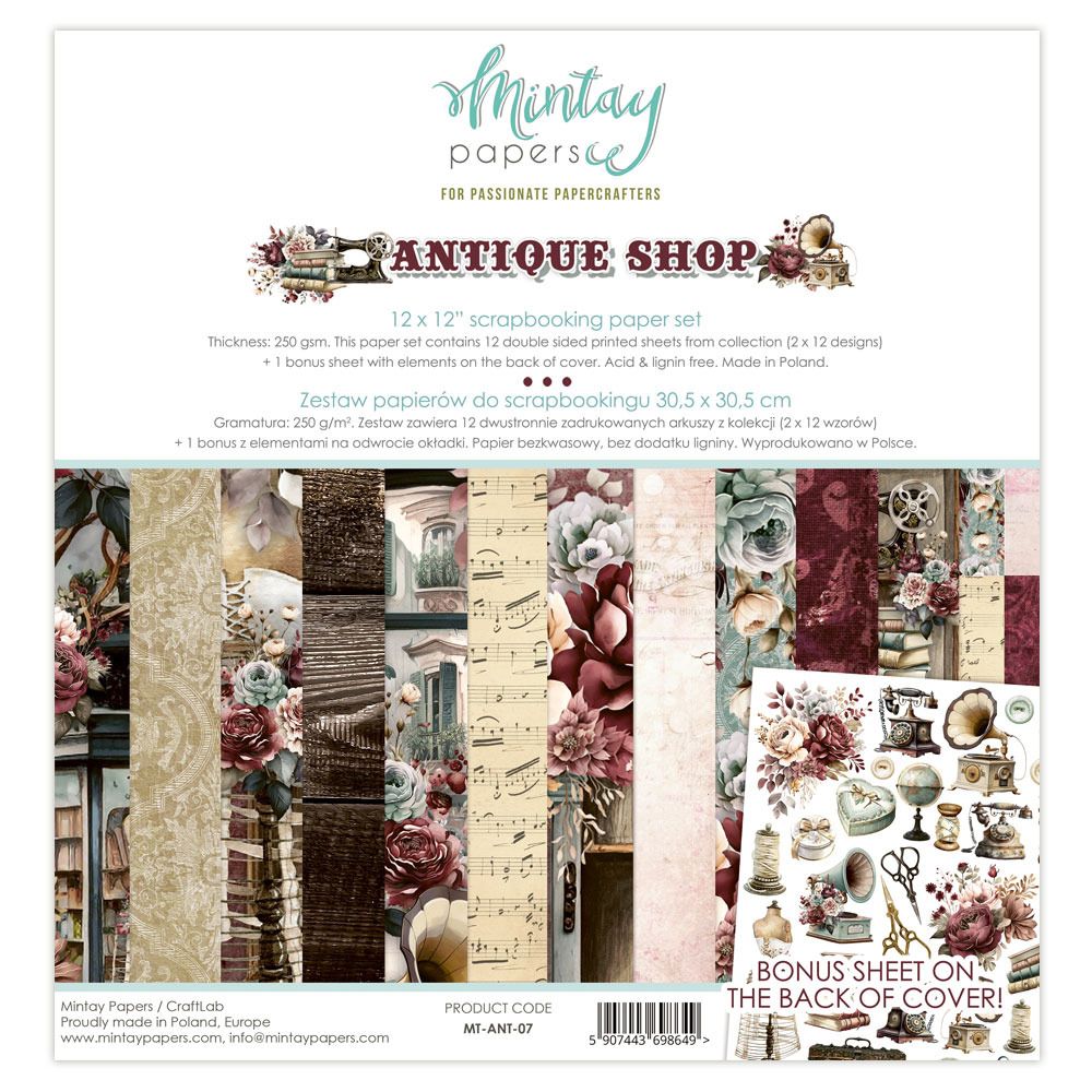 12x12 Paper Set - Antique Shop Collection