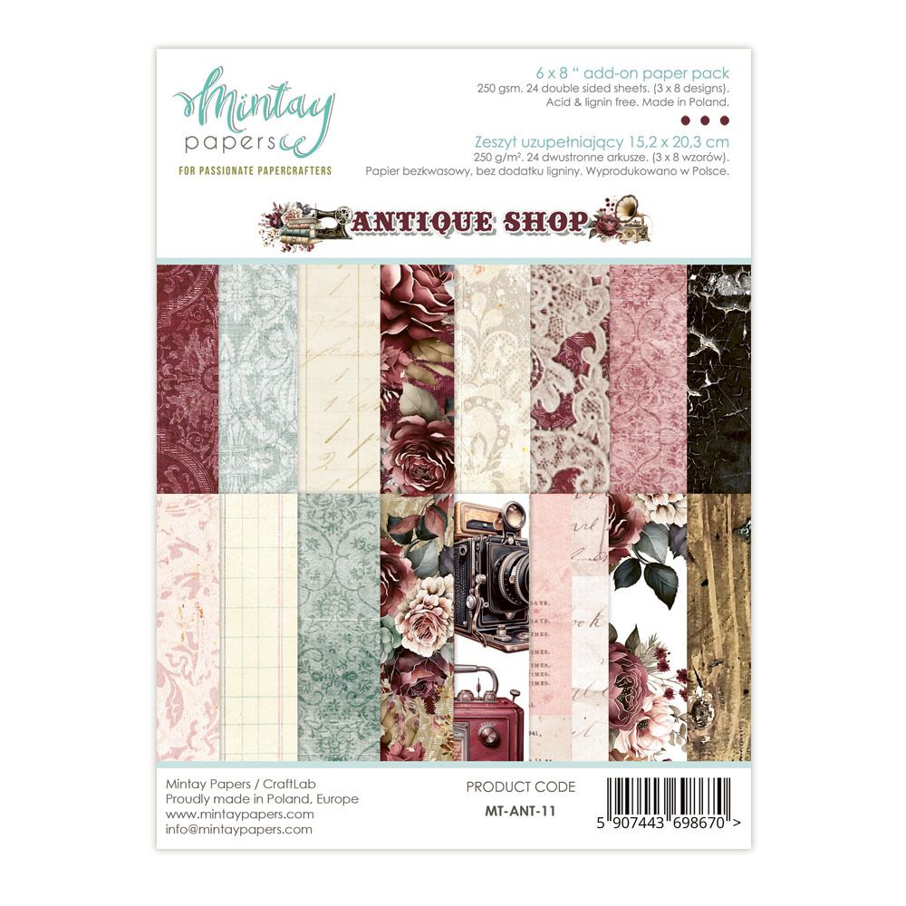 6x8 Add-on Paper Pad - Antique Shop Collection