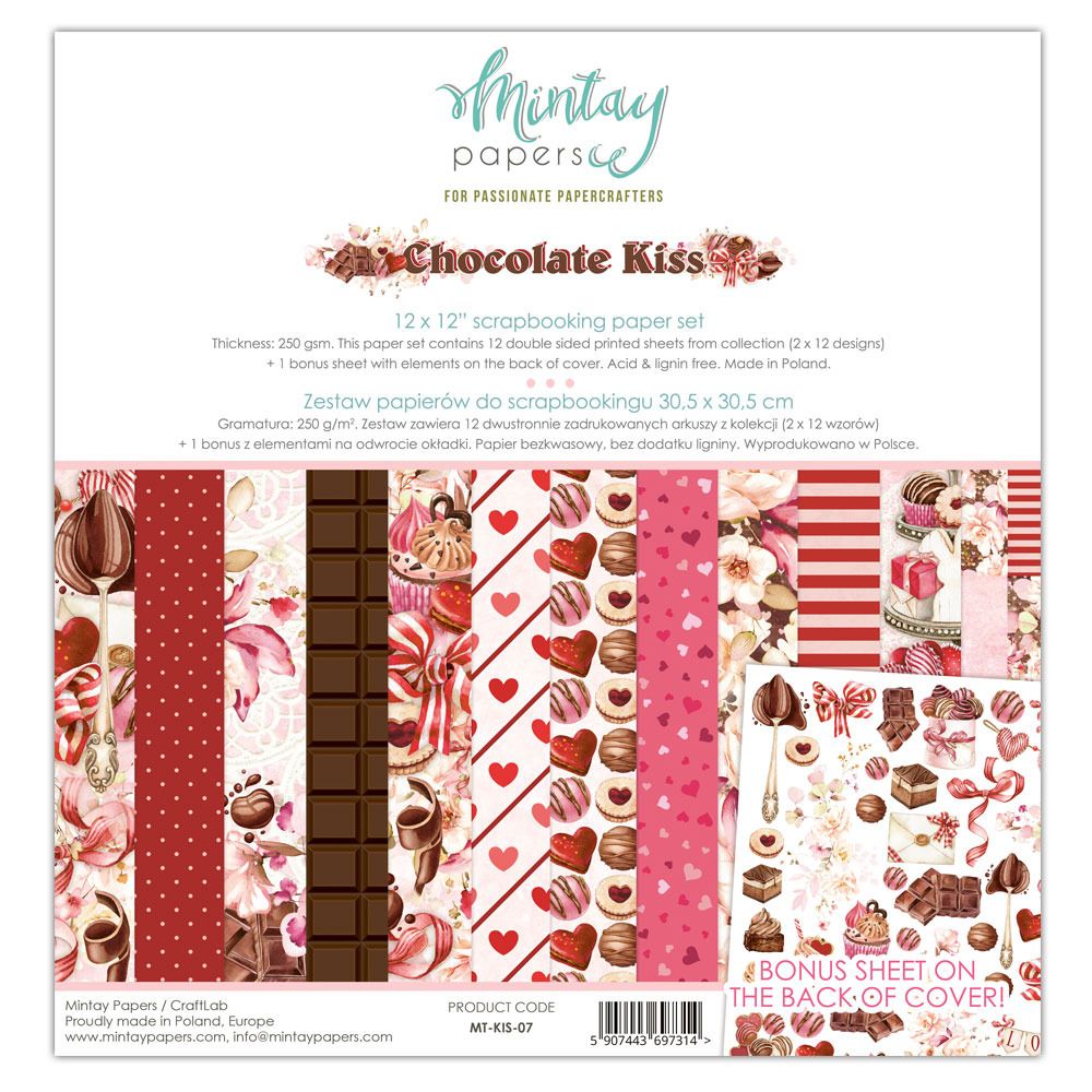 12x12 Paper Set - Chocolate Kiss Collection