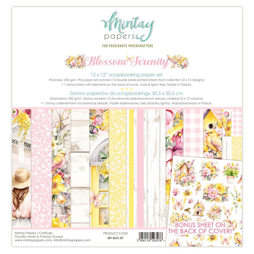 12x12 Paper Set - Blossom Serenity Collection