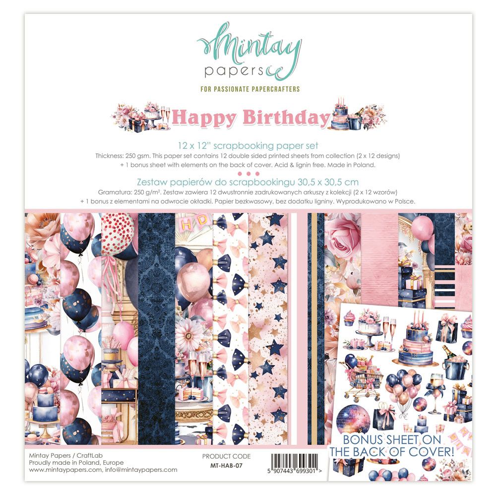 12x12 Paper Set - Happy Birthday Collection