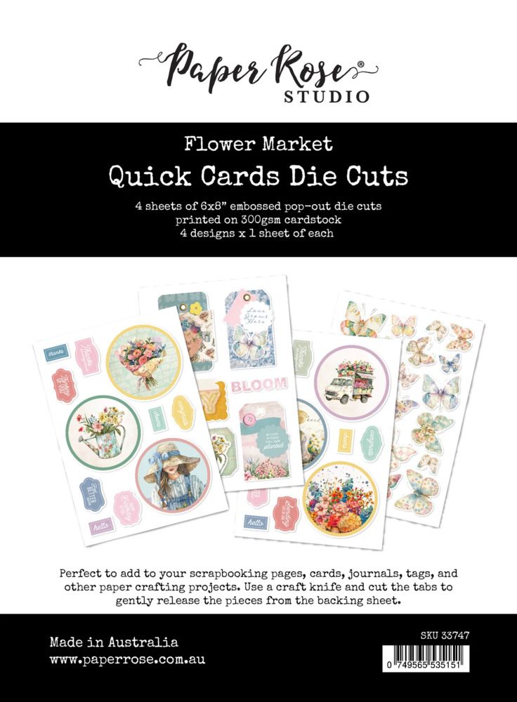 6x8 Quick Cards Die Cuts - Flower Shoppe Collection