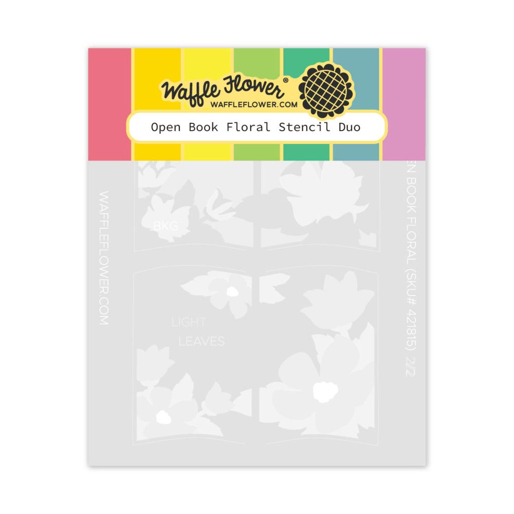 Open Book Floral - Stencil Set