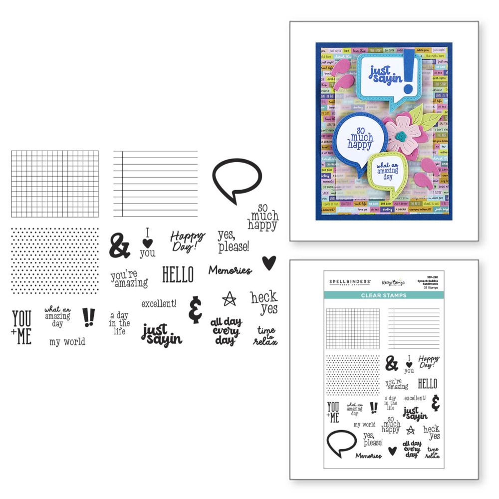 Speech Bubble Sentiments - Stamp Set - Just Sayin&#39; Collection