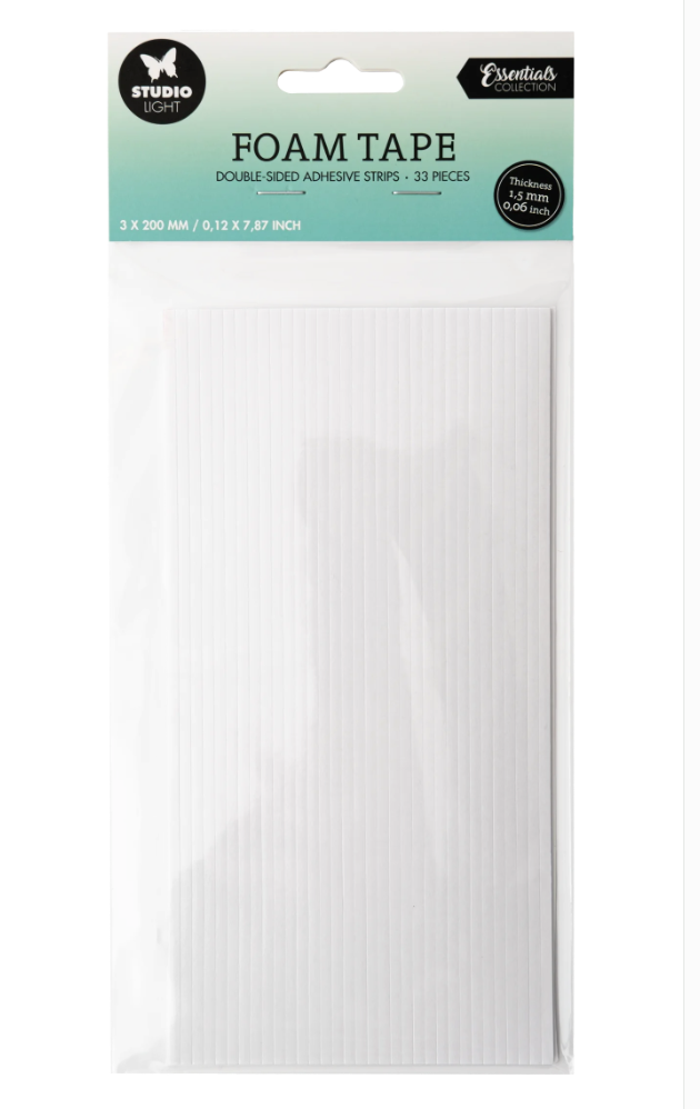 White - Foam Tape Strips