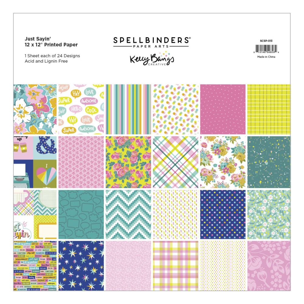 12x12 Paper Pack - Just Sayin&#39; Collection