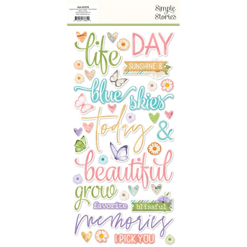Foam Stickers - Simple Vintage Flower Shoppe Collection