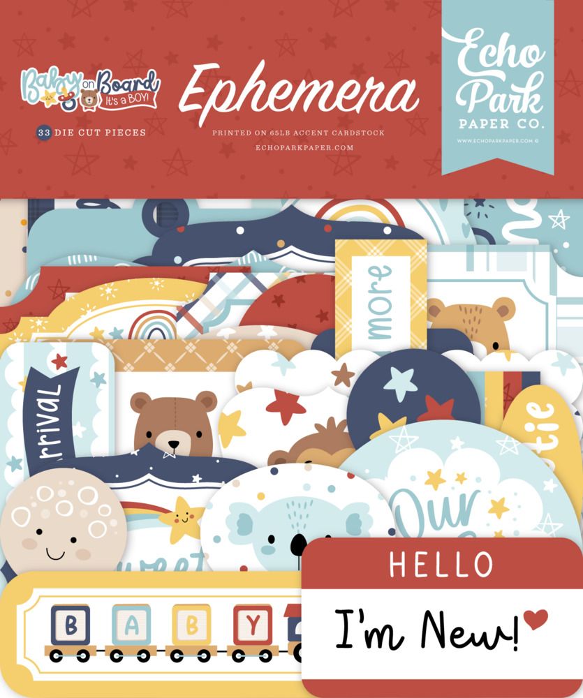 Ephemera - Baby on Board Boy Collection