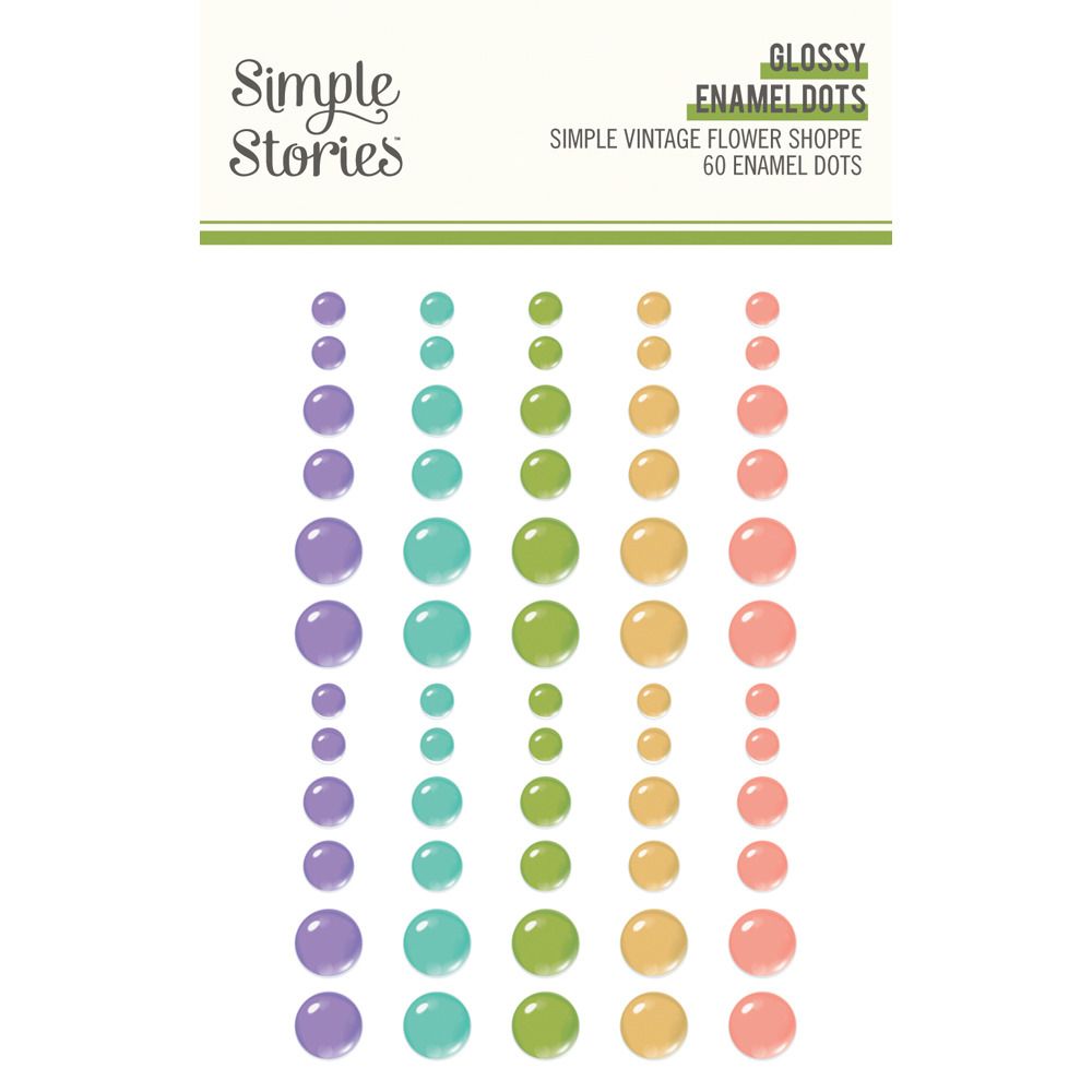 Glossy Enamel Dots - Simple Vintage Flower Shoppe Collection