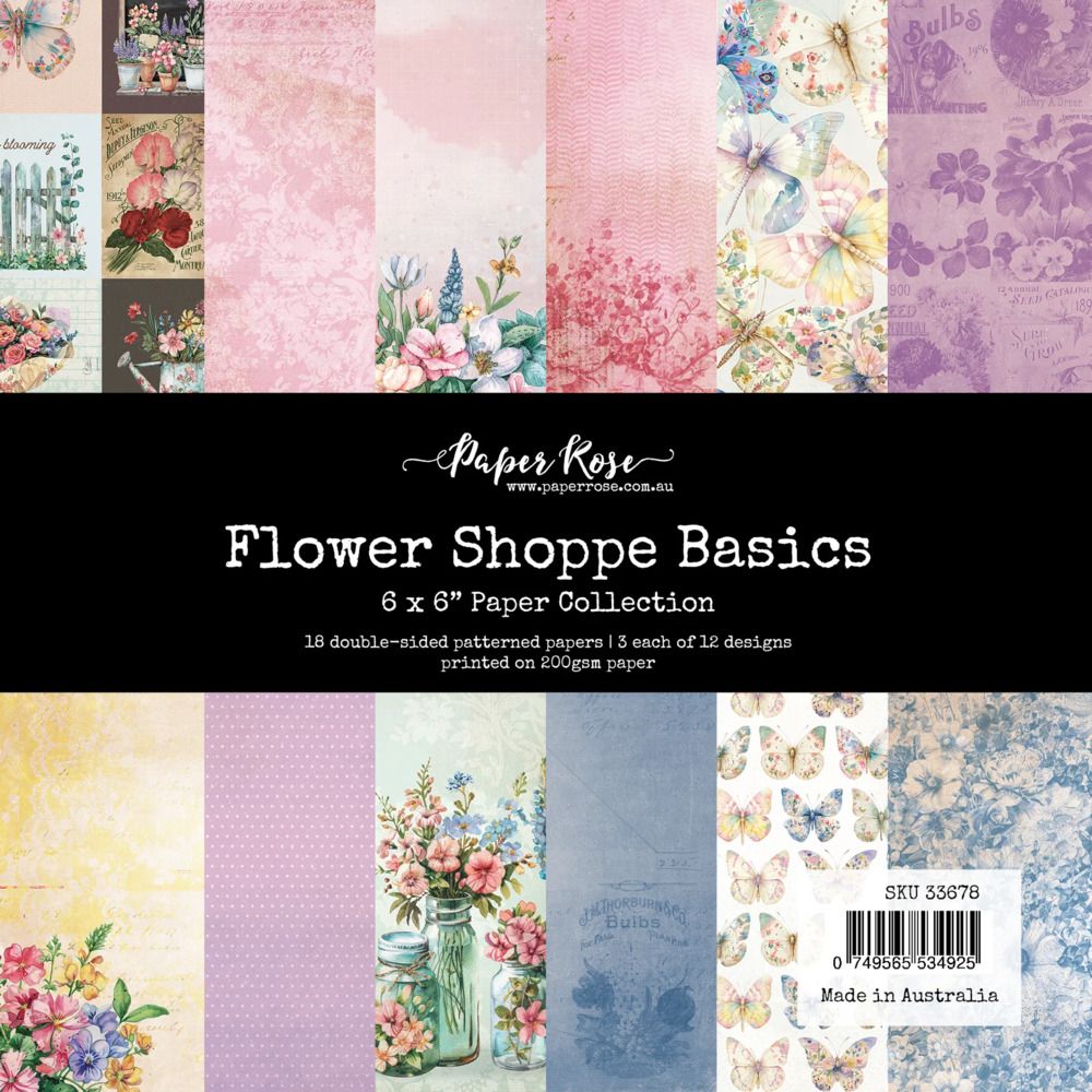 6x6 Paper Pack - Flower Shoppe Basics Collection