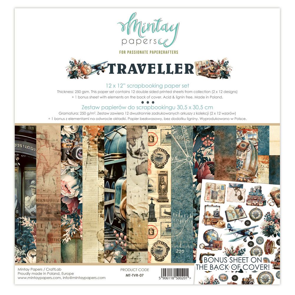 12x12 Paper Set - Traveller Collection