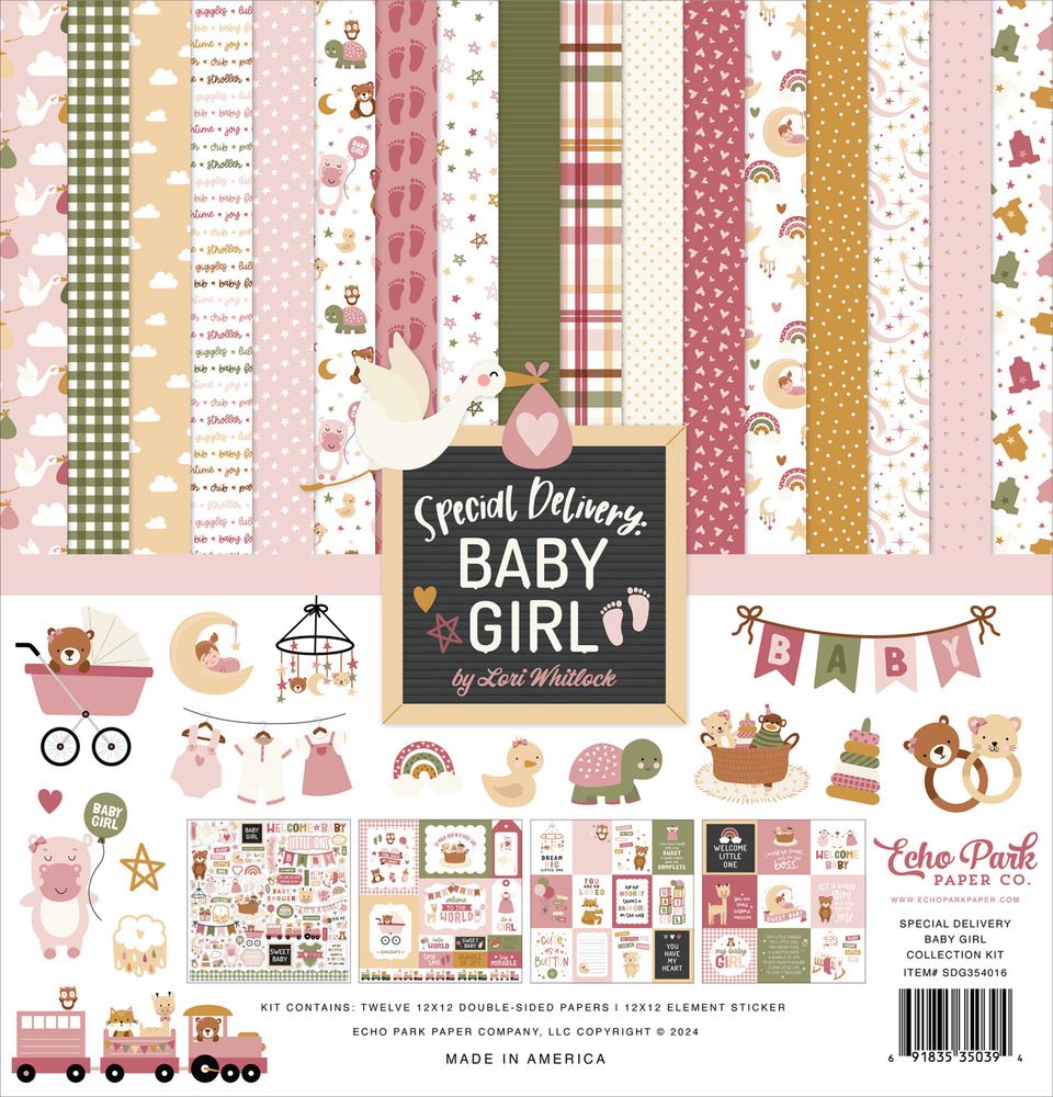 12x12 Collection Kit - Special Delivery Baby Girl Collection