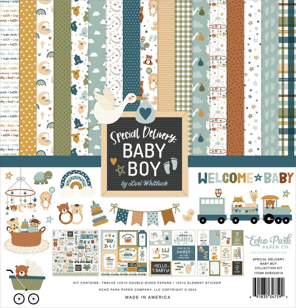 12x12 Collection Kit - Special Delivery Baby Boy Collection