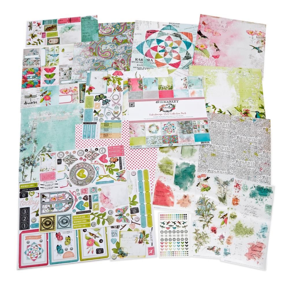12x12 Collection Bundle With Custom Chipboard - Kaleidoscope Collection