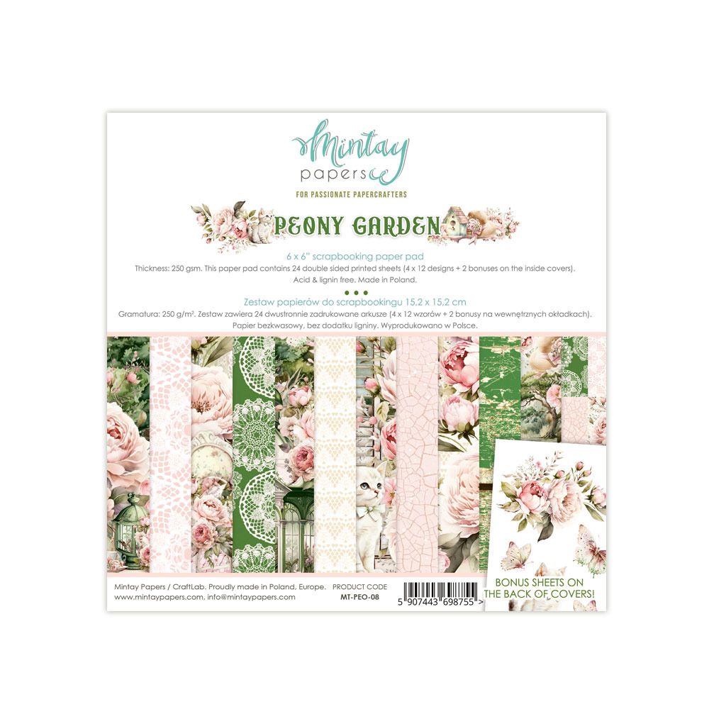 6x6 Paper Pad - Peony Garden Collection