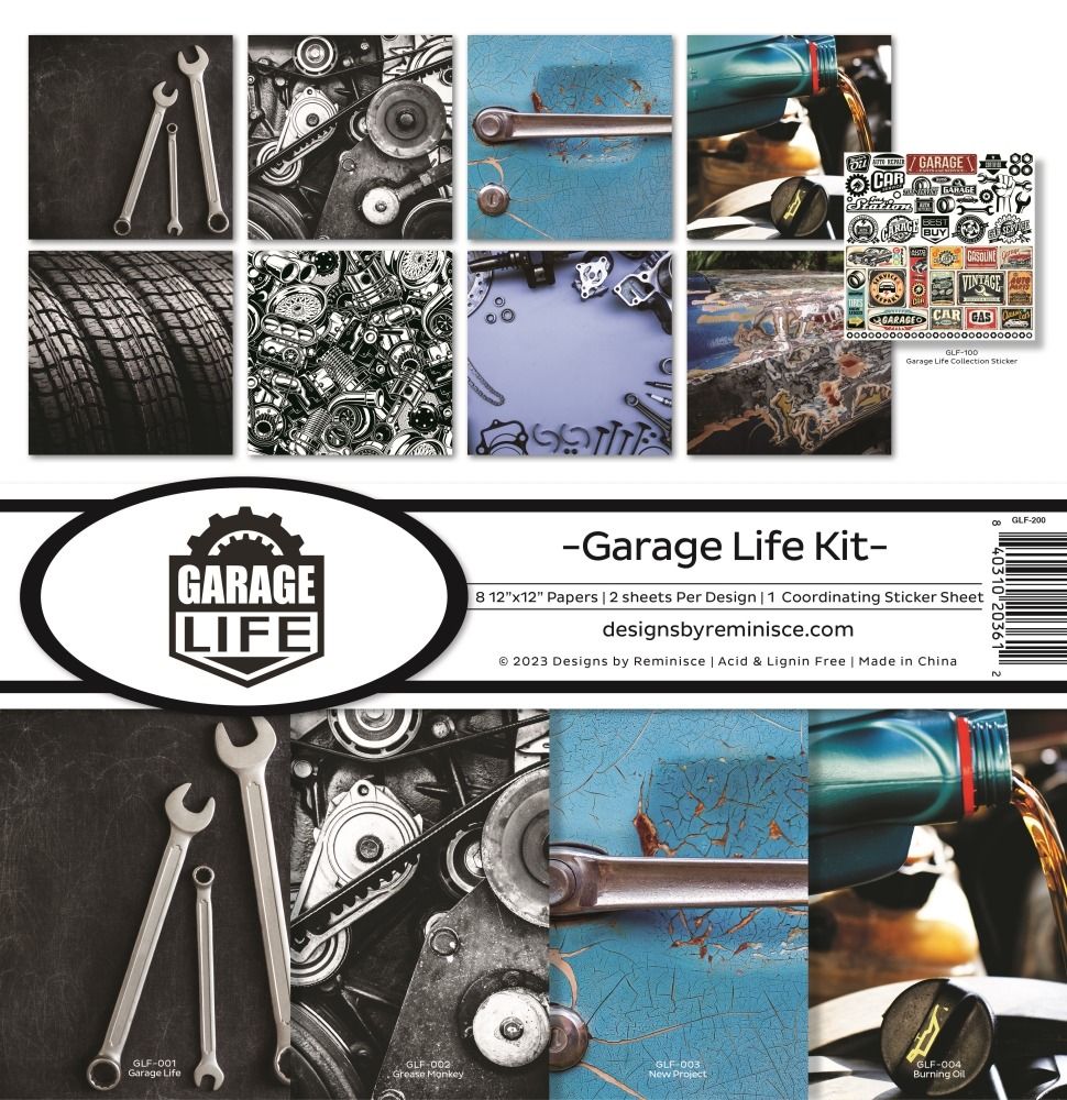 12x12 Paper Kit - Garage Life Collection