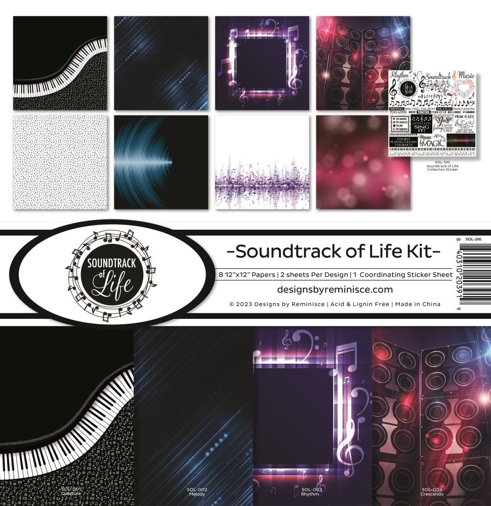 12x12 Paper Kit - Soundtrack of Life Collection