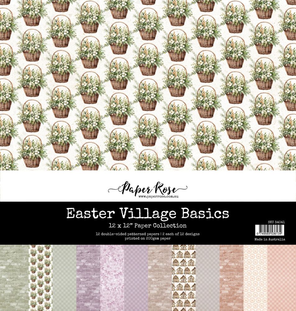 12x12 Basics Paper Collection - Easter Village Collection