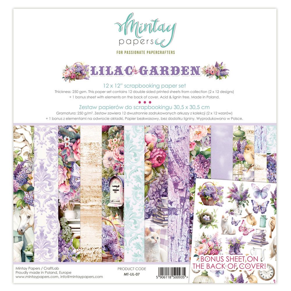 12x12 Paper Set - Lilac Garden Collection