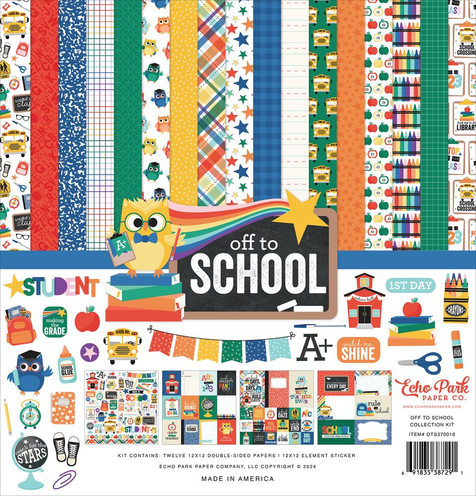 12x12 Collection Kit - Off to School Collection