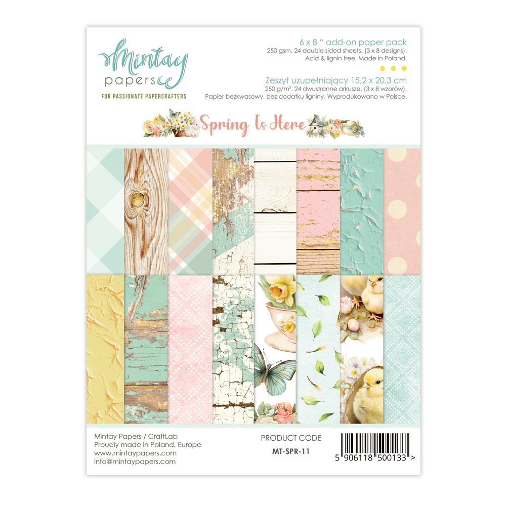 6x8 Add-on Paper Pad - Spring Is Here Collection
