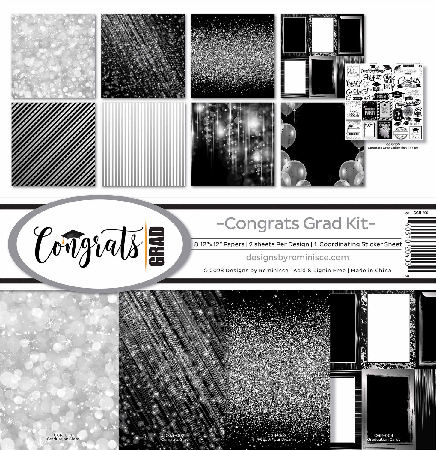 12x12 Paper Kit - Congrats Grad Collection