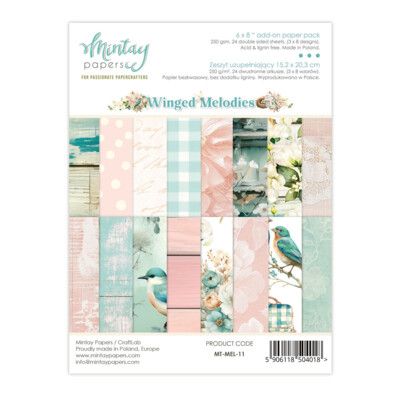 6x8 Add-on Paper Pad - Winged Melodies Collection